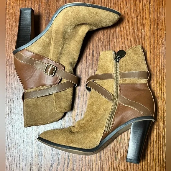 Ann Taylor Loft brown suede leather boots shoes size 6M - Picture 11 of 11